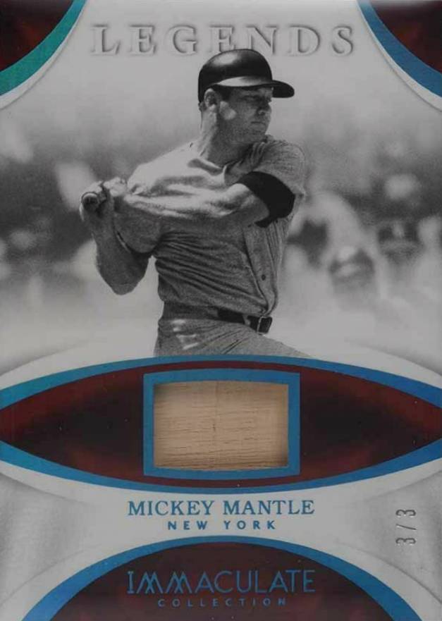 2017 Panini Immaculate Legends Relics Mickey Mantle #IL-MM Baseball Card