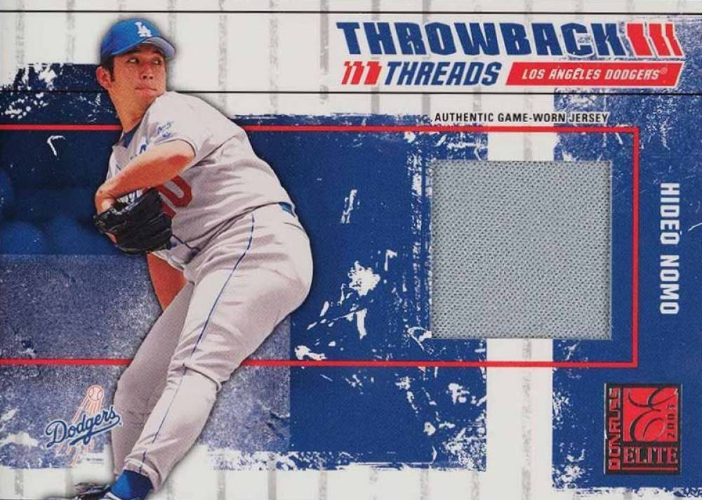 2003 Donruss Elite Throwback Threads Hideo Nomo #TT-34 Baseball Card