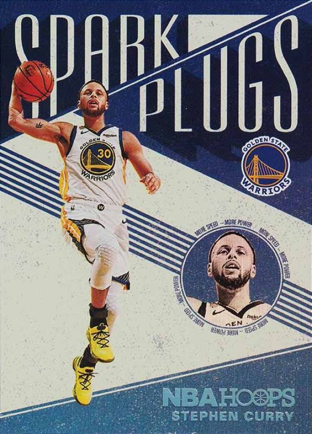 2019 Panini Hoops Spark Plugs Stephen Curry #1 Basketball Card