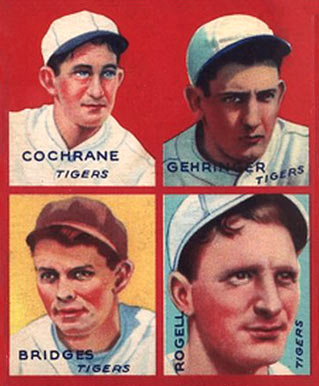 1935 Goudey 4-in-1 Bridges/Cochrane/Gehringer/Rogell # Baseball Card