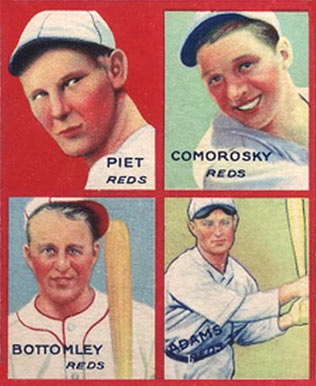 1935 Goudey 4-in-1 Adams/Bottomley/Comorosky/Piet # Baseball Card