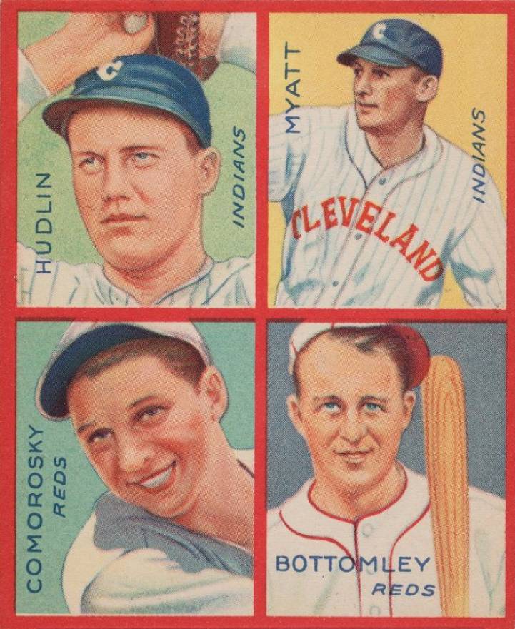 1935 Goudey 4-in-1 Bottomley/Comorosky/Hudlin/Myatt # Baseball Card