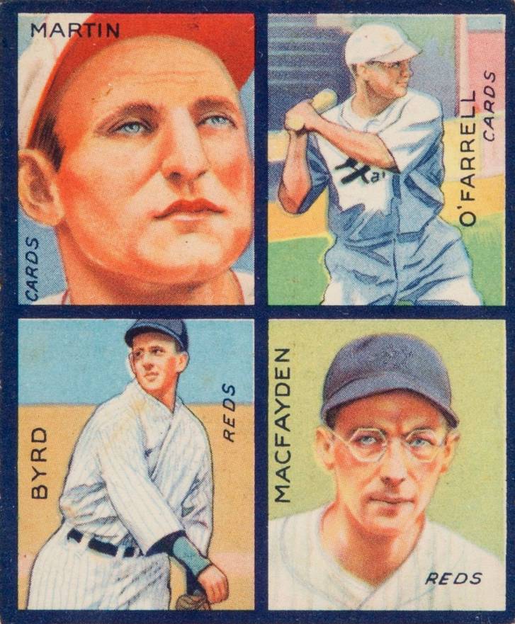 1935 Goudey 4-in-1 Byrd/MacFayden/Martin/O'Farrell # Baseball Card