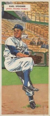1955 Topps Doubleheaders Spooner/Hughes #19/20 Baseball Card