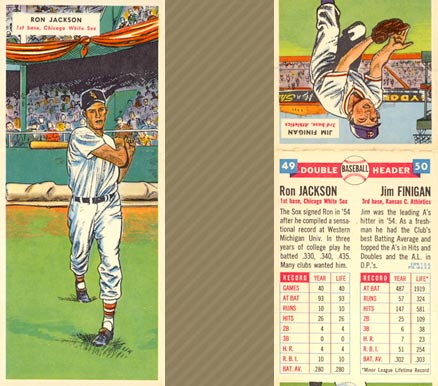 1955 Topps Doubleheaders Jackson/Finigan #49/50 Baseball Card