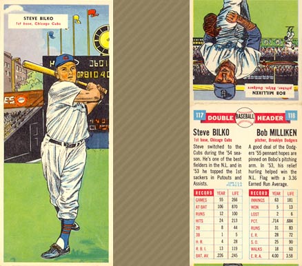 1955 Topps Doubleheaders Bilko/Milliken #117/118 Baseball Card