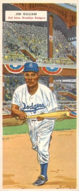 1955 Topps Doubleheaders Gilliam/Kinder #129/130 Baseball Card