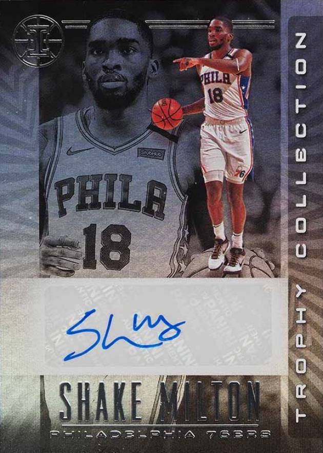 2019 Panini Illusions Trophy Collection Signatures Shake Milton #TCSSMT Basketball Card