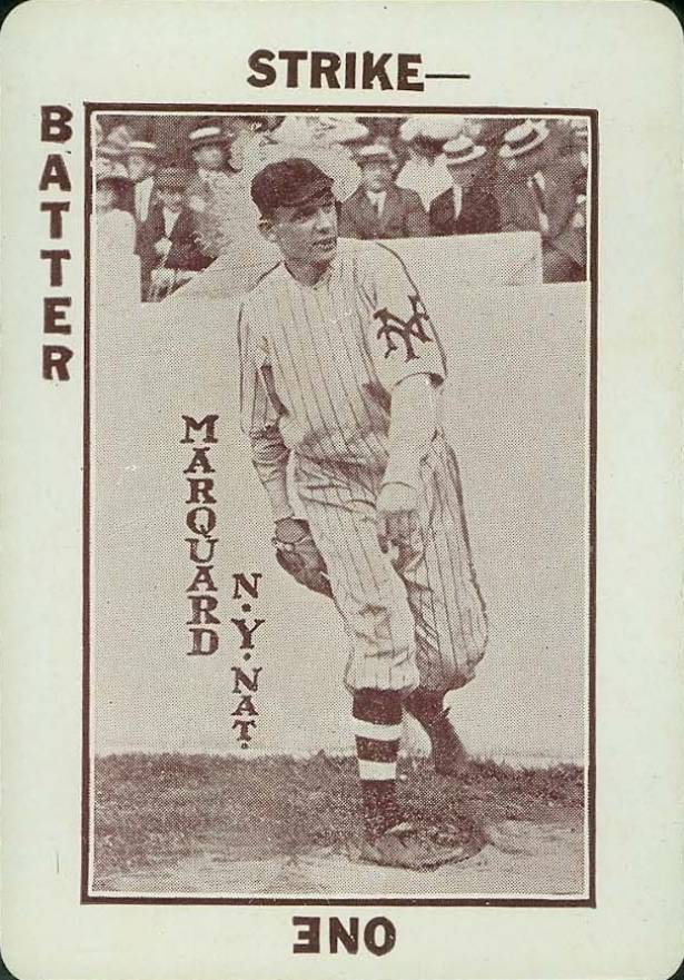 1913 National Game Rube Marquard #27 Baseball Card