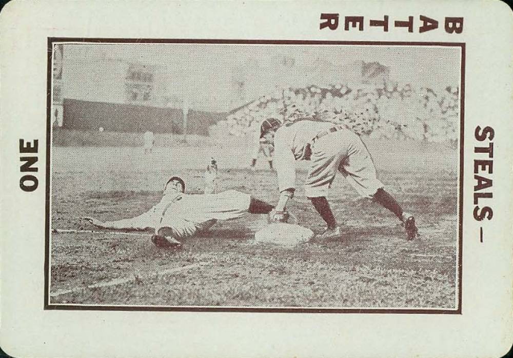 1913 National Game Slide-fielder at bag #48 Baseball Card