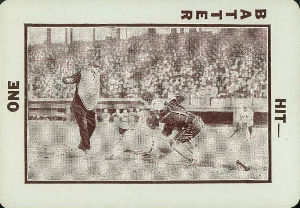 1913 National Game Slide at plate-Umpire at left #51 Baseball Card
