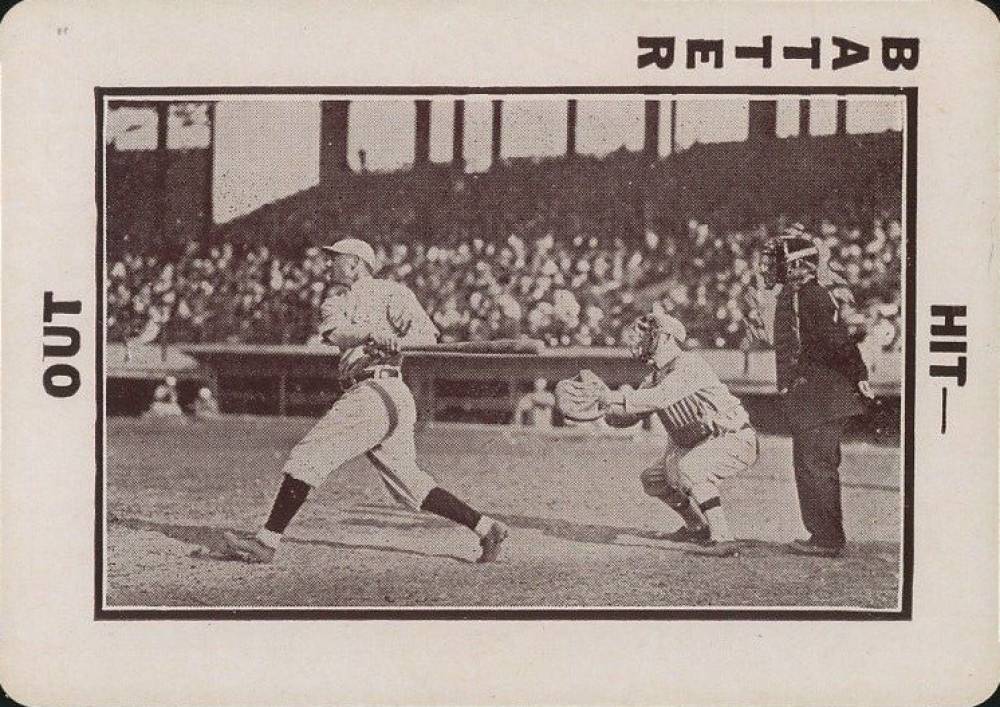 1913 Tom Barker Game Batter swing-look forward # Baseball Card