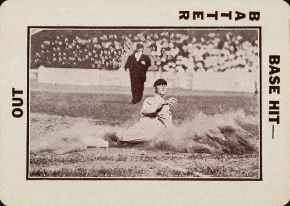 1913 Tom Barker Game Slide-Umpire behind # Baseball Card