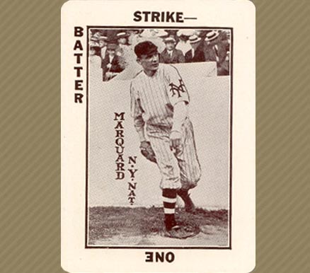 1913 Tom Barker Game Rube Marquard #27 Baseball Card