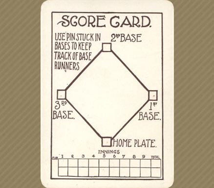 1913 Tom Barker Game Score Card # Baseball Card
