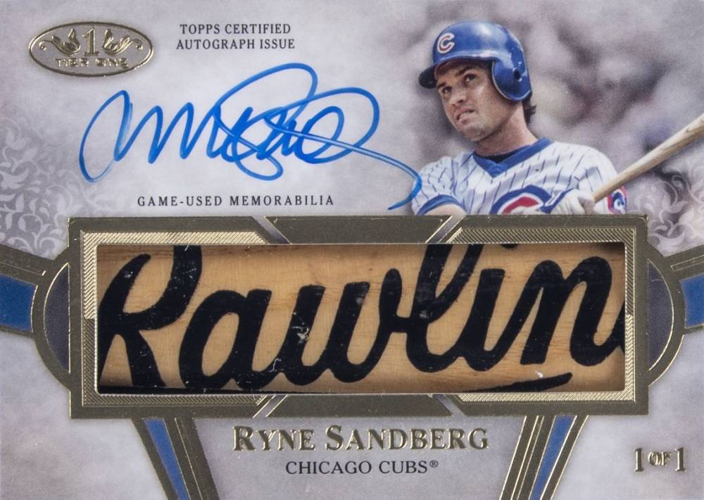 2021 Topps Tier One Limited Number Autograph Ryne Sandberg #LLA-RS Baseball Card