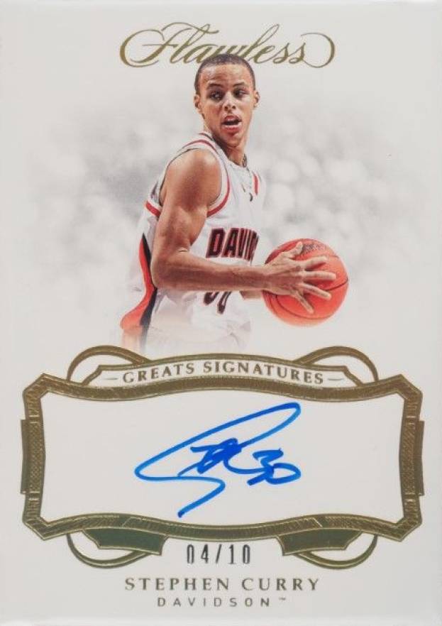 2019 Panini Flawless Collegiate Greats Signatures Stephen Curry #23 Basketball Card