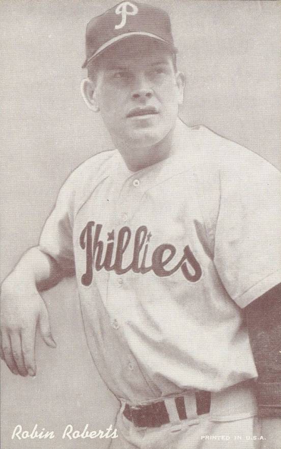 1947 Exhibits 1947-66 Robin Roberts # Baseball Card