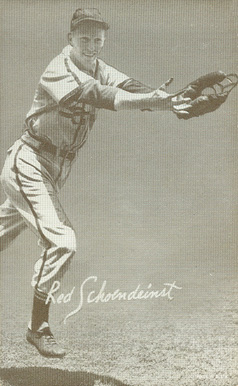 1947 Exhibits 1947-66 Red Schoendeinst # Baseball Card