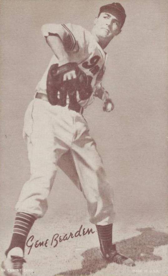 1947 Exhibits 1947-66 Gene Bearden # Baseball Card