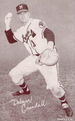 1947 Exhibits 1947-66 Delmar Crandall # Baseball Card