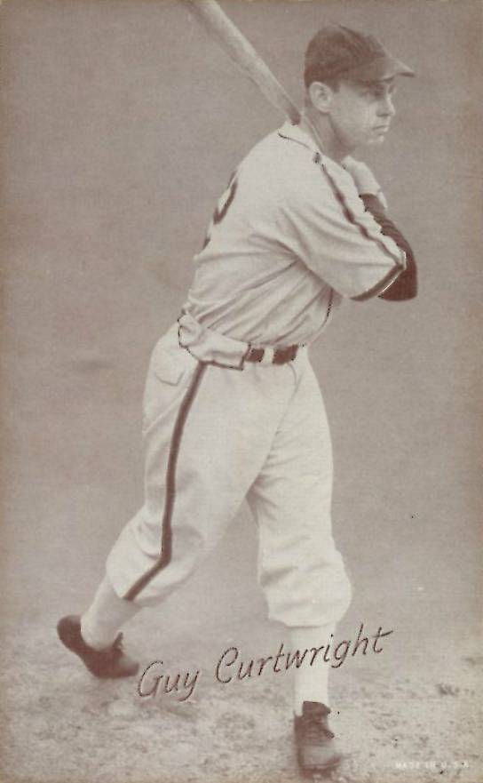 1947 Exhibits 1947-66 Guy Curtwright # Baseball Card