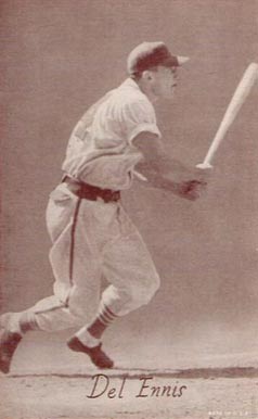 1947 Exhibits 1947-66 Del Ennis # Baseball Card
