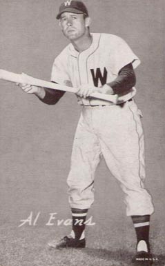 1947 Exhibits 1947-66 Al Evans # Baseball Card