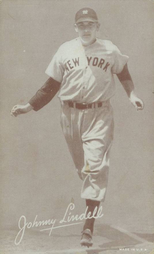 1947 Exhibits 1947-66 Johnny Lindell # Baseball Card