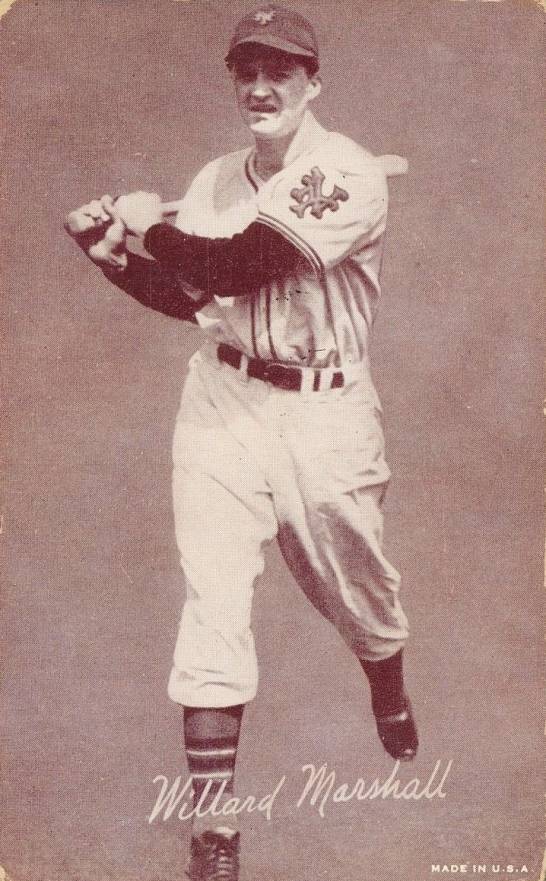 1947 Exhibits 1947-66 Willard Marshall # Baseball Card