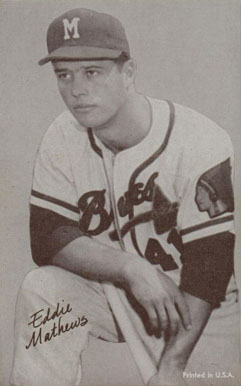 1947 Exhibits 1947-66 Eddie Mathews # Baseball Card