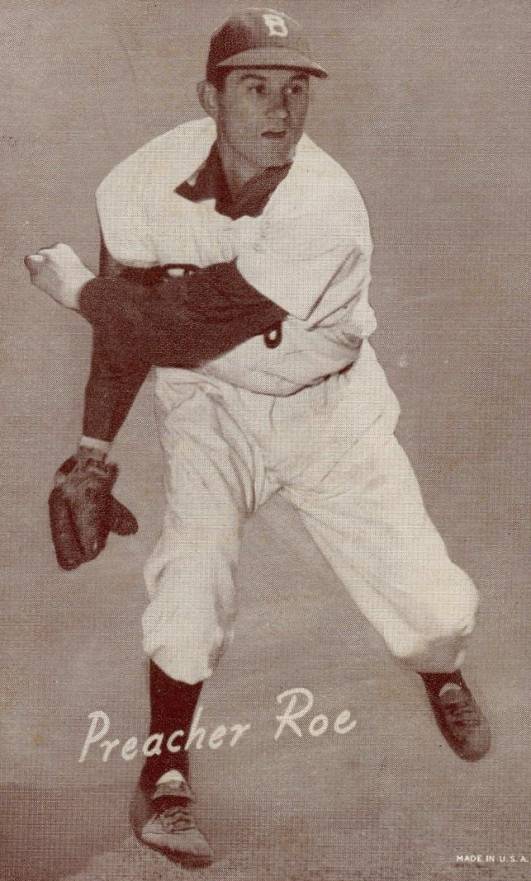 1947 Exhibits 1947-66 Preacher Roe # Baseball Card