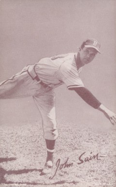 1947 Exhibits 1947-66 John Sain # Baseball Card