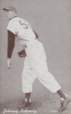 1947 Exhibits 1947-66 Johnny Schmitz # Baseball Card
