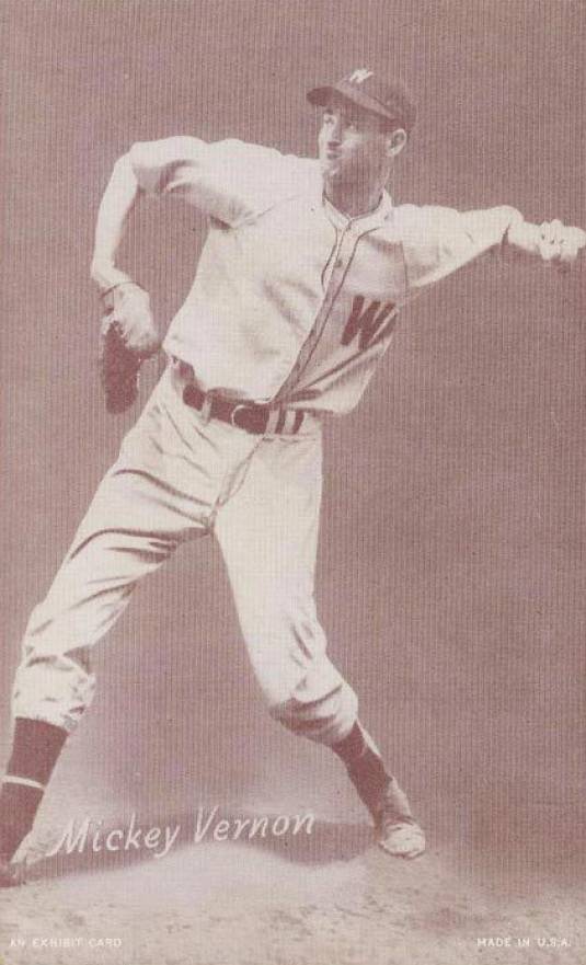1947 Exhibits 1947-66 Mickey Vernon # Baseball Card