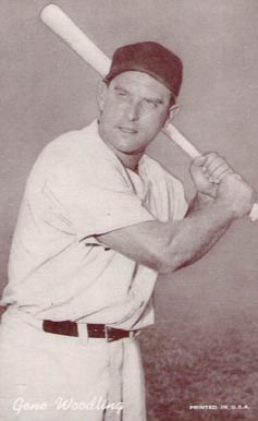 1947 Exhibits 1947-66 Gene Woodling # Baseball Card