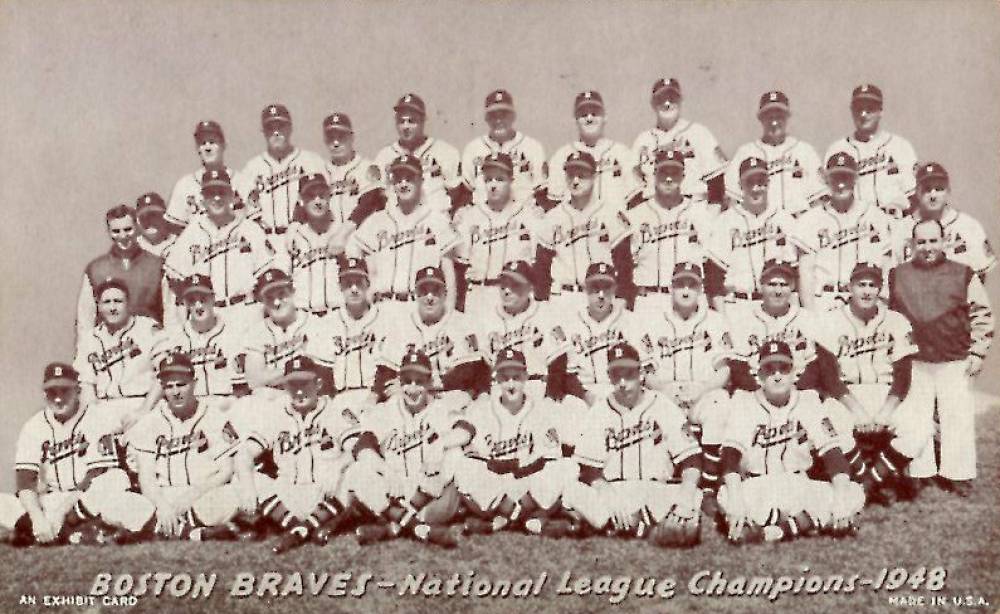 1947 Exhibits 1947-66 Boston Braves 1948 # Baseball Card