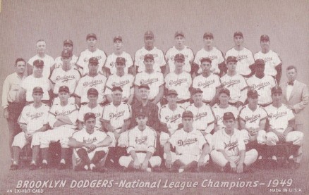 1947 Exhibits 1947-66 Dodgers Team 1949 #326 Baseball Card