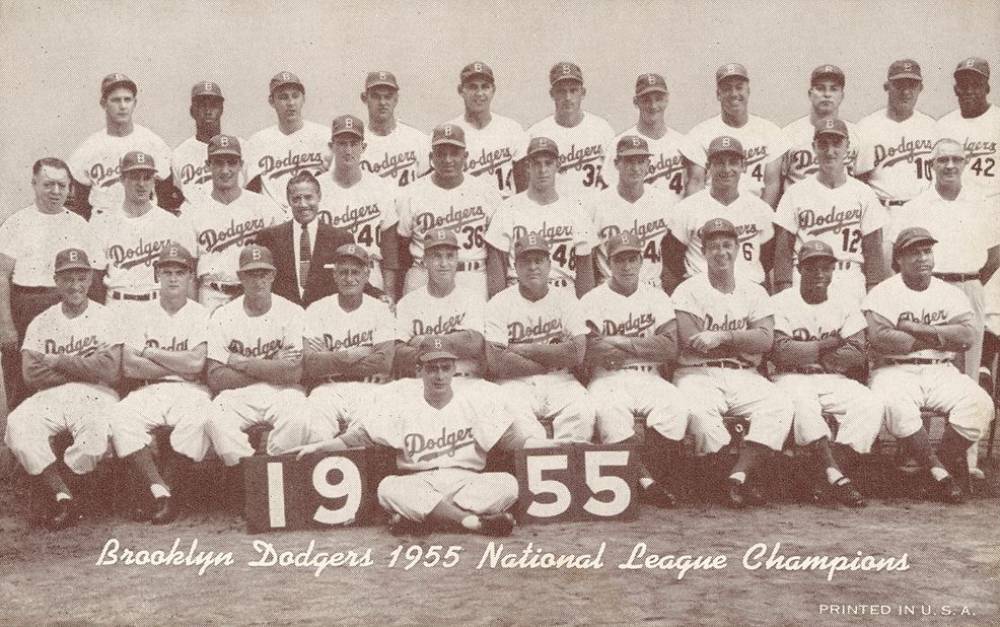 1947 Exhibits 1947-66 Dodgers Team 1955 # Baseball Card
