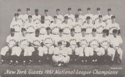 1947 Exhibits 1947-66 Giants Team 1951 # Baseball Card