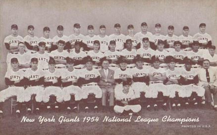 1947 Exhibits 1947-66 1954 Giants Team # Baseball Card