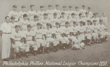 1947 Exhibits 1947-66 Phillies Team 1950 # Baseball Card