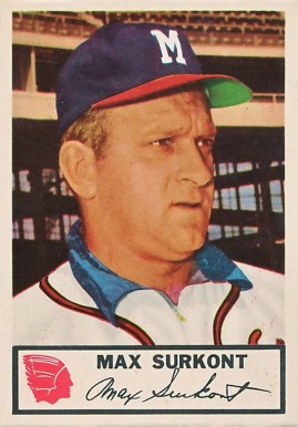 1953 Johnston Cookies Braves Max Surkont #11 Baseball Card
