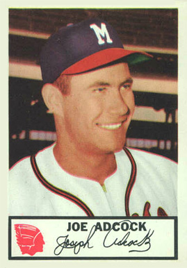 1953 Johnston Cookies Braves Joe Adcock #17 Baseball Card