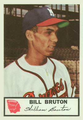 1953 Johnston Cookies Braves Bill Bruton #22 Baseball Card