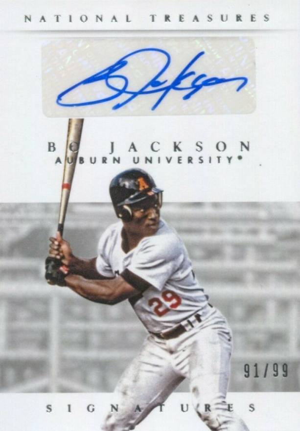 2015 Panini National Treasures Signatures Bo Jackson #9 Baseball Card
