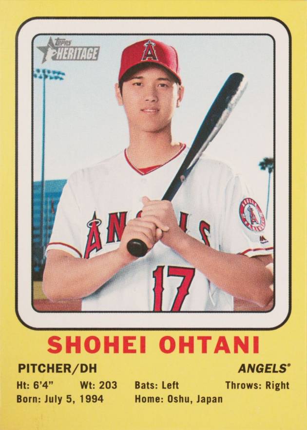 2018 Topps Heritage 1969 Collector Cards Shohei Ohtani #SO Baseball Card