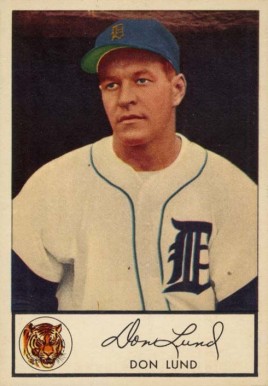 1953 Glendale Hot Dogs Tigers Don Lund #19 Baseball Card