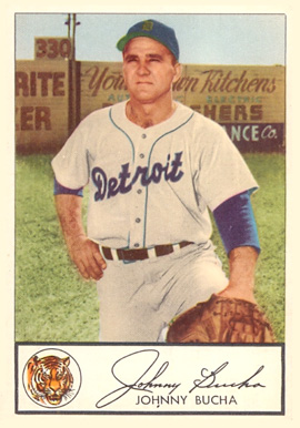 1953 Glendale Hot Dogs Tigers Johnny Bucha #2 Baseball Card