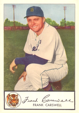 1953 Glendale Hot Dogs Tigers Frank Carswell #3 Baseball Card